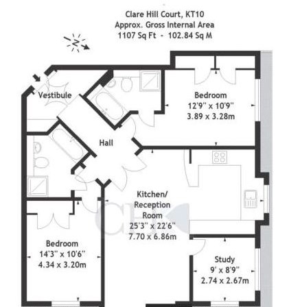 2 Bedrooms Flat to rent in 2 Claremont Lane, Esher KT10