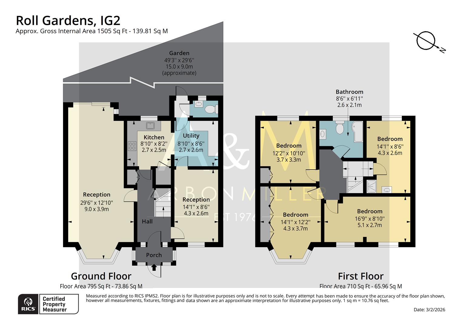 3, Roll Gardens, Gants Hill floorplan
