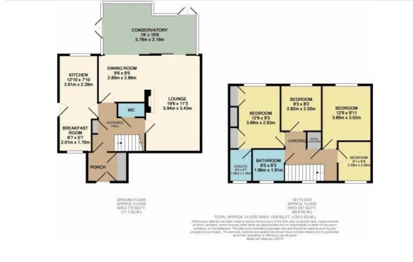 7, Snowford Close, Luton floorplan