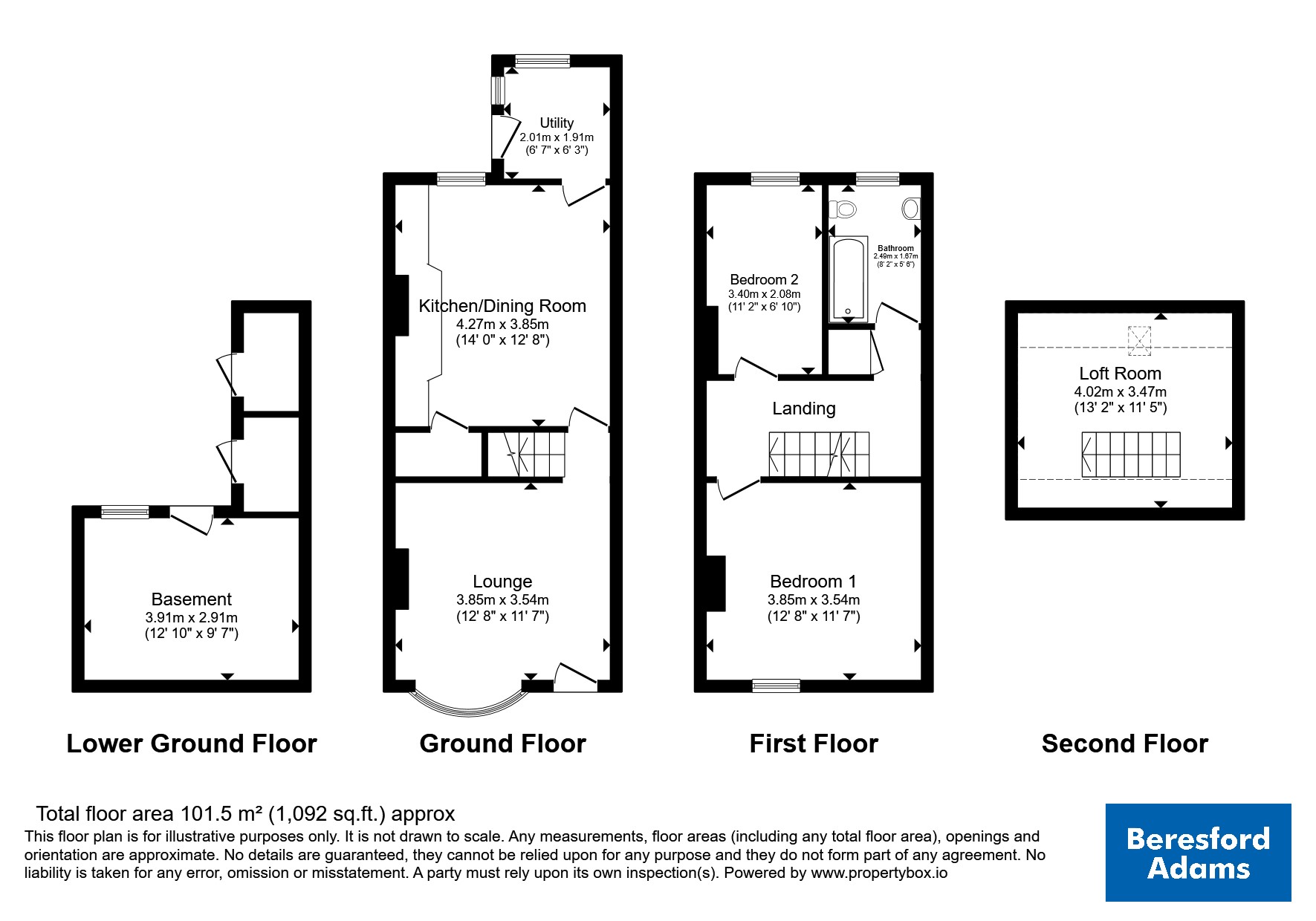 77, Park Road, Conwy floorplan