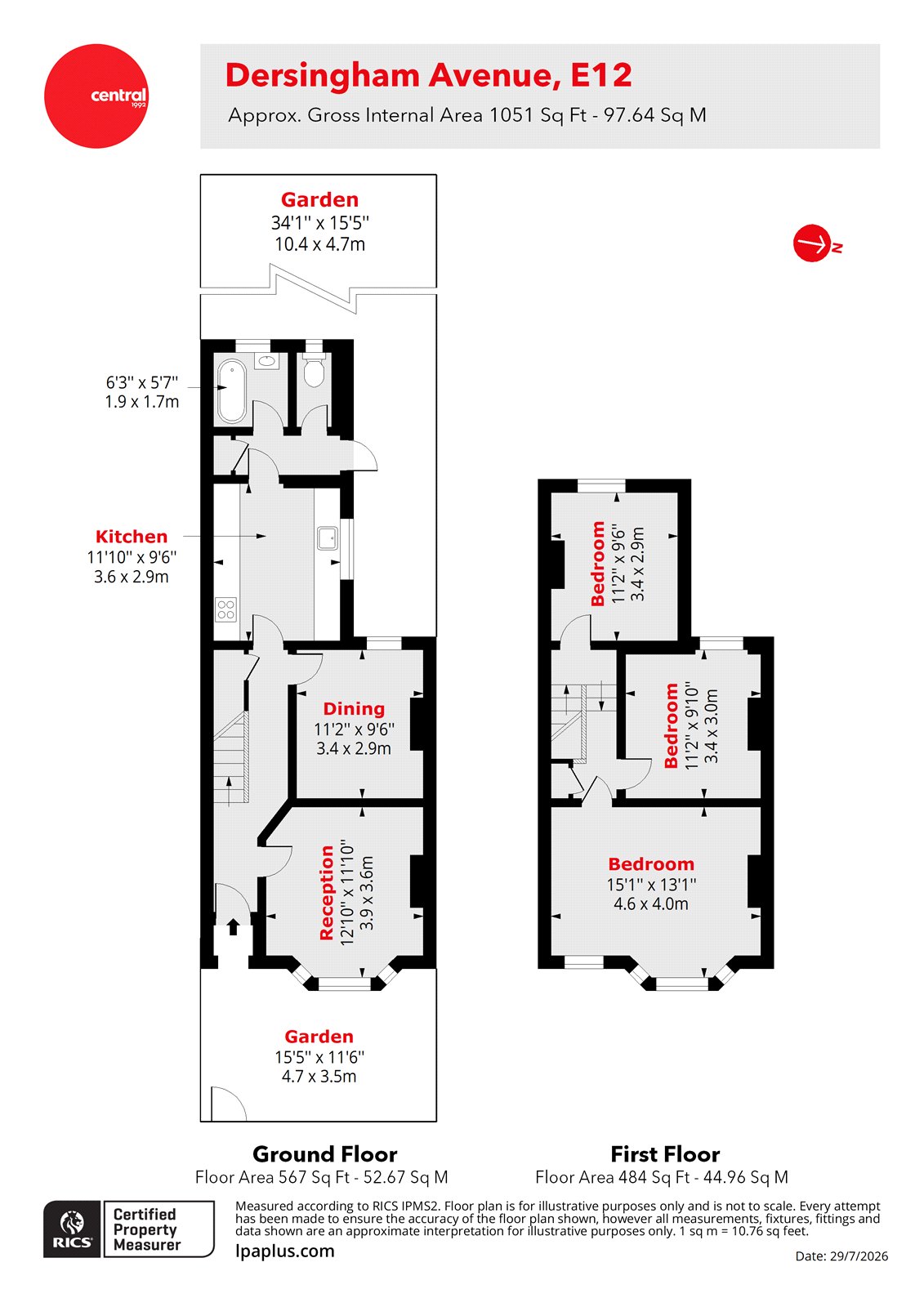 280, Dersingham Avenue, London floorplan