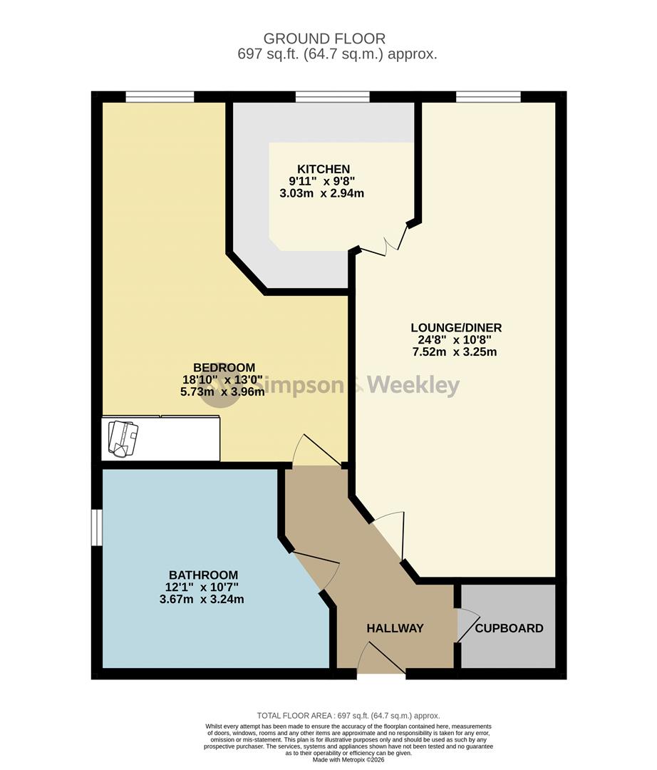 28 Townsend Court, High Street South, Rushden floorplan