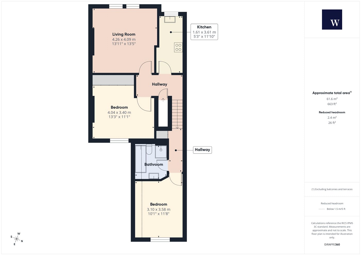 Flat A, 77, Tankerville Road, London floorplan