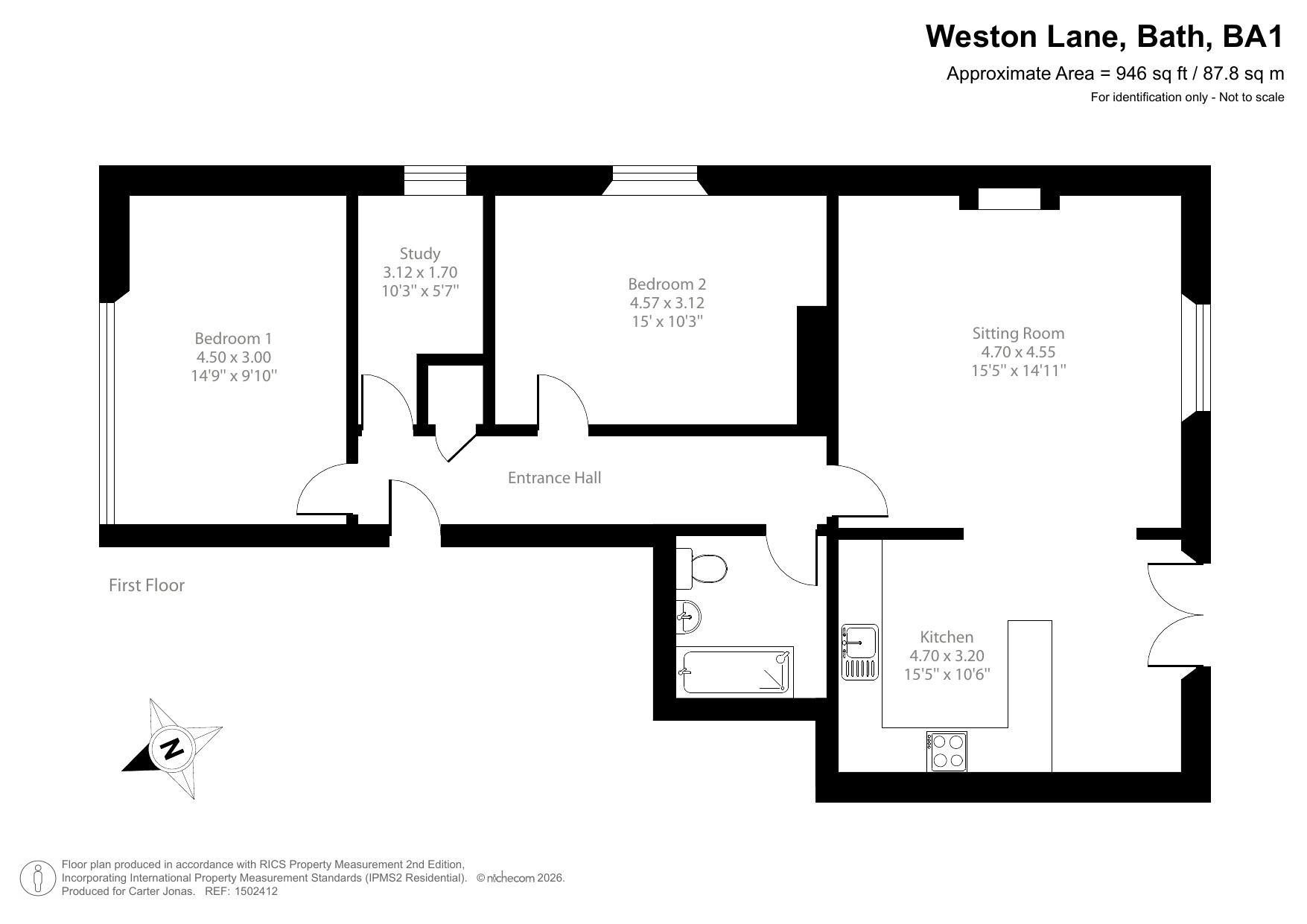 Flat 6, Suffolk House,, Weston Lane, Somerset floorplan