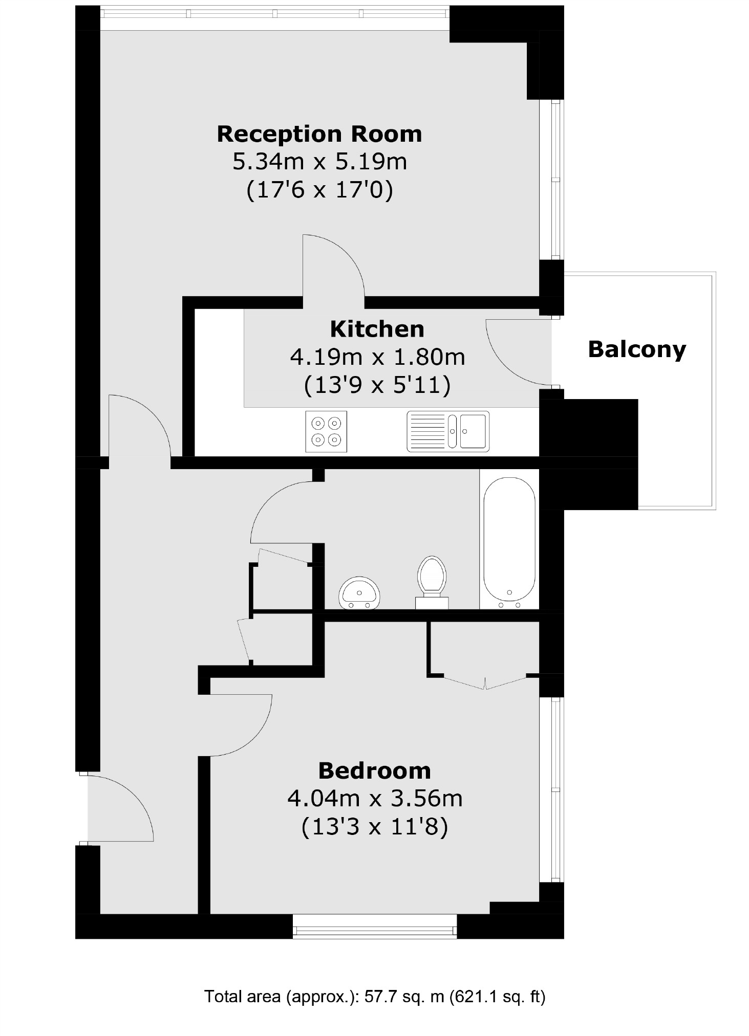 Flat 24, Kelway House, 162, North End Road, London floorplan