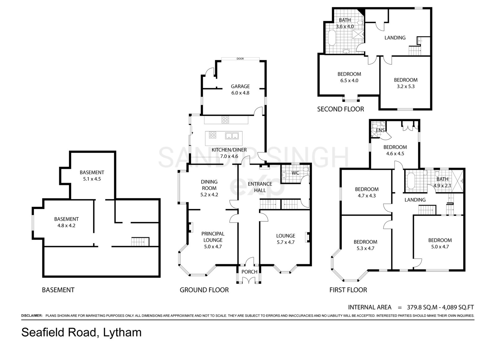 1, Seafield Road, Lytham Saint Anneâ€™s floorplan