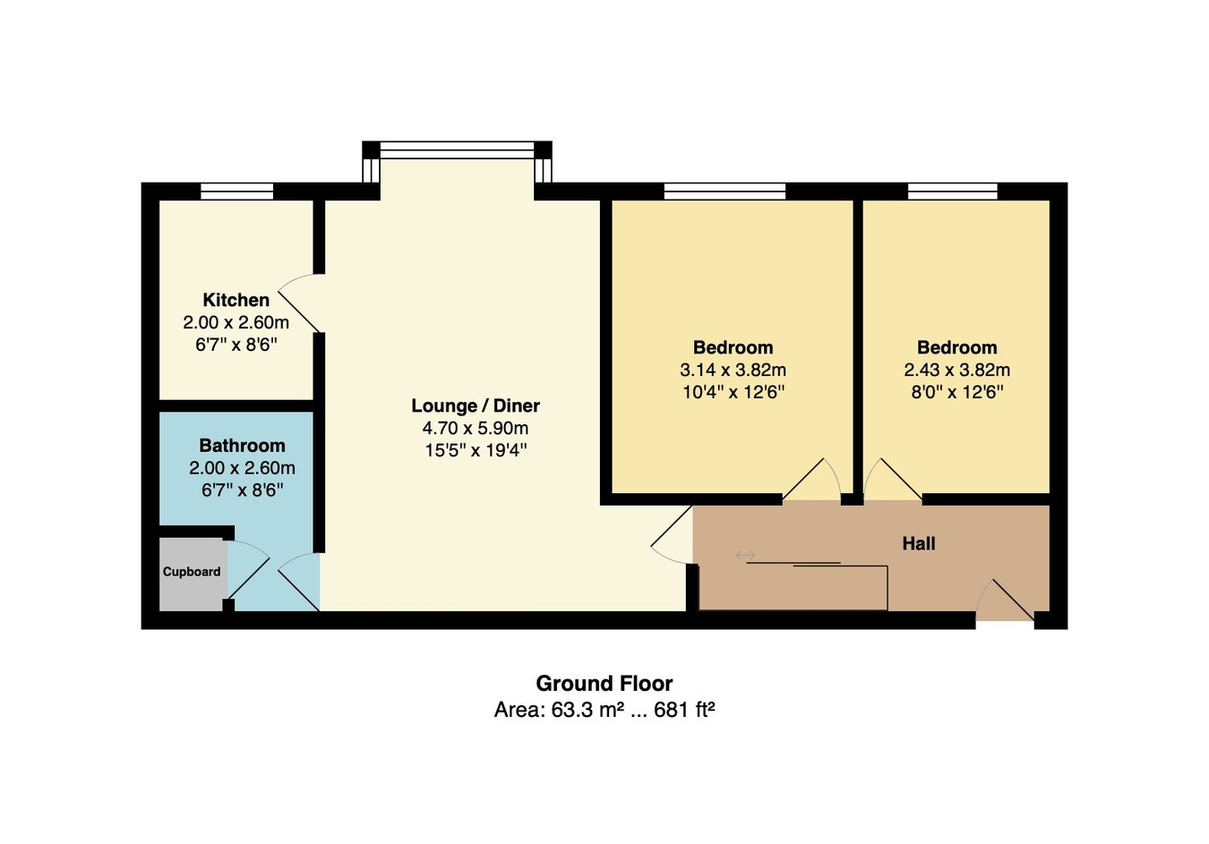 133, Kay Brow, Bury floorplan
