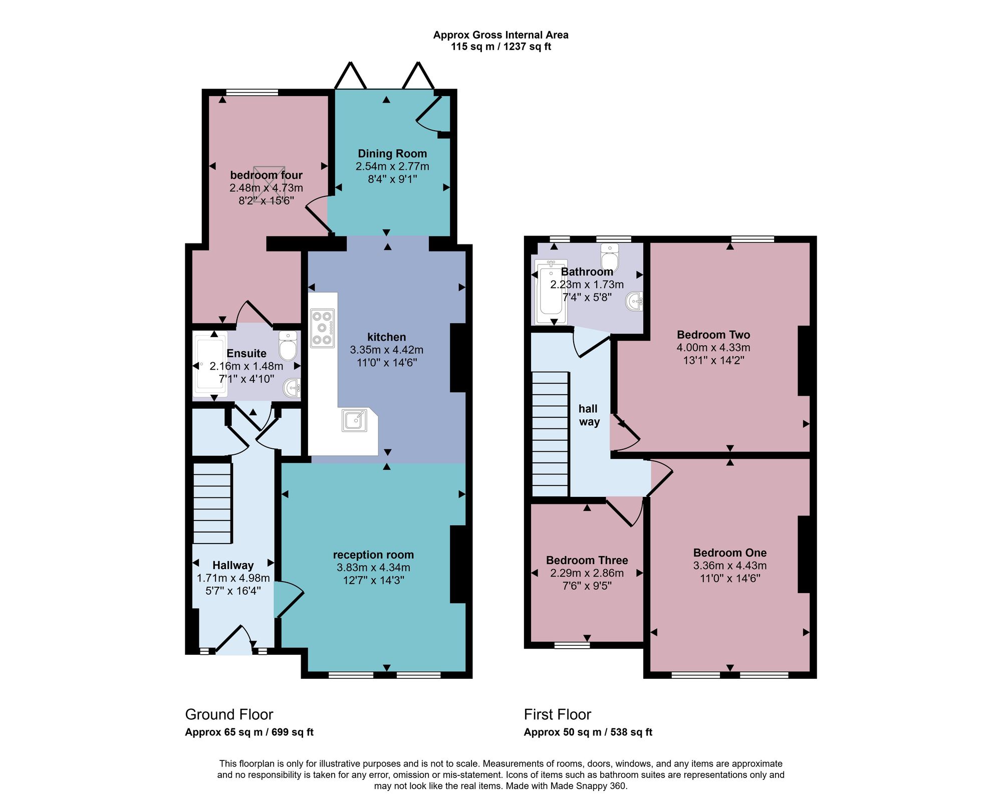 61 Birkhall Road, London floorplan