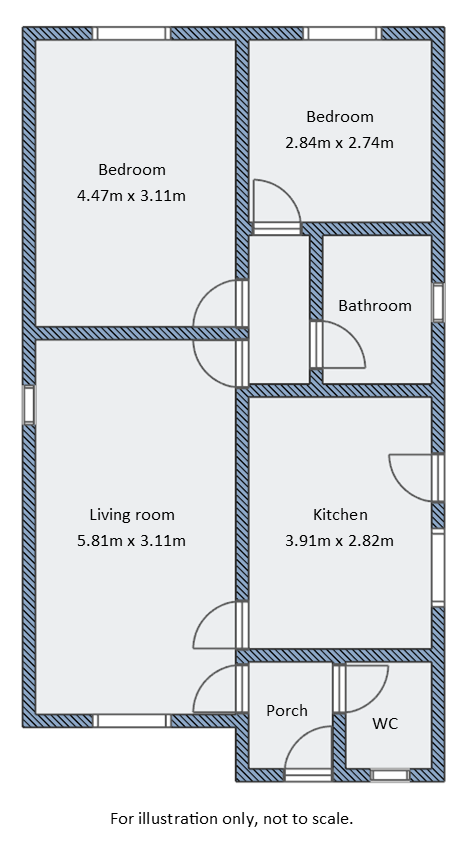 14 Kent Avenue, St. Austell floorplan