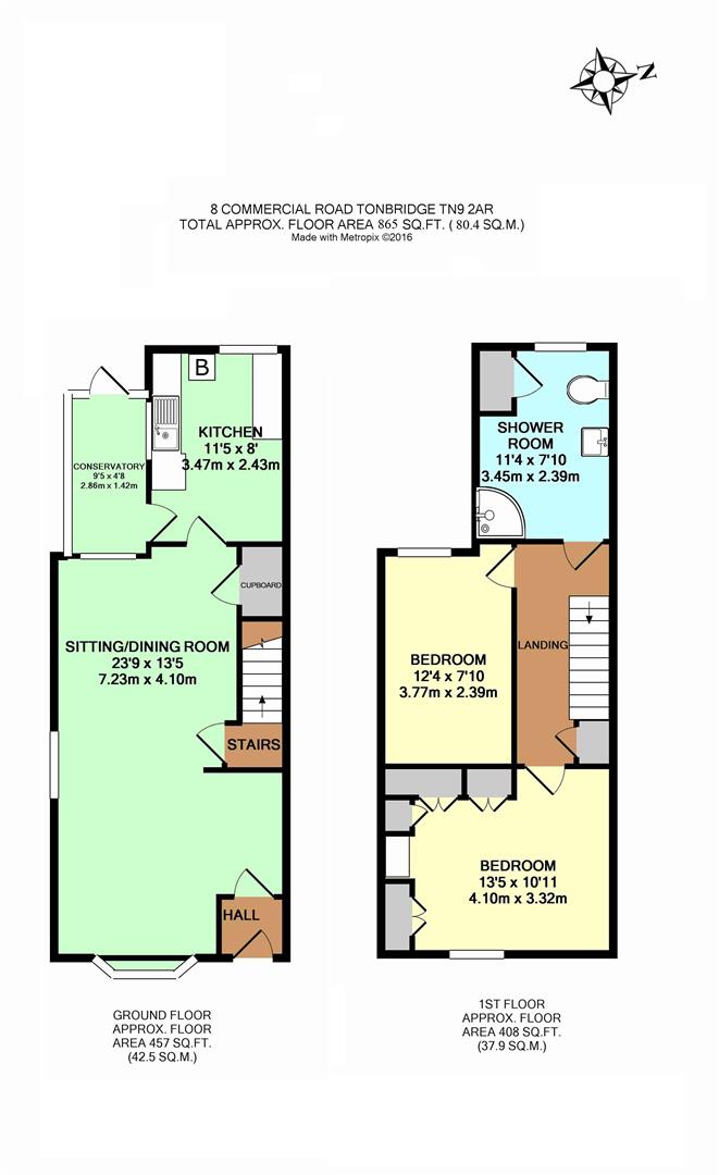 2 Bedrooms Terraced house for sale in Commercial Road, Tonbridge TN9