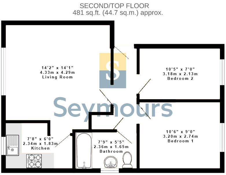 204, Redford Close, Feltham floorplan