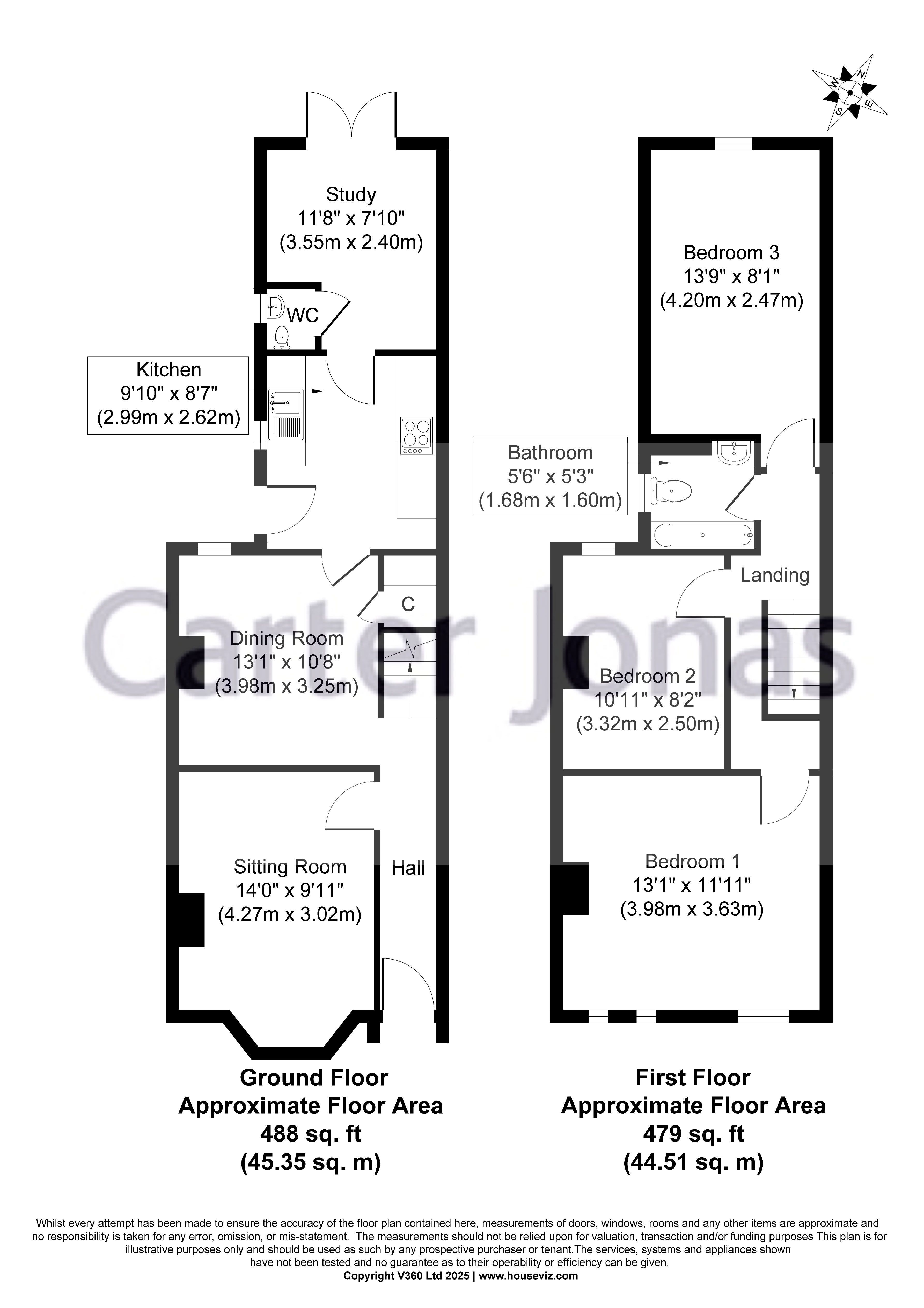 43, Marshall Road, Cambridge floorplan