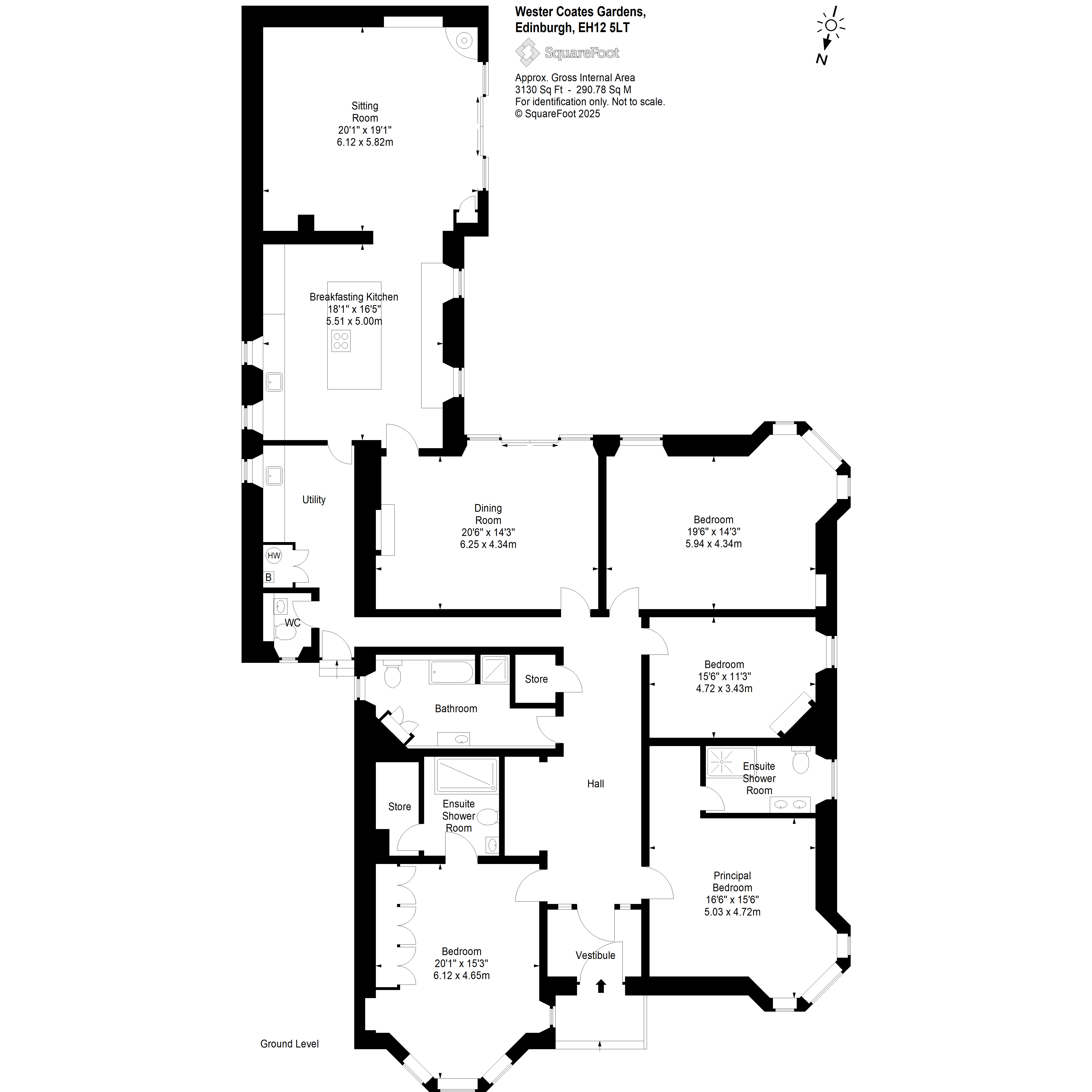5, Wester Coates Gardens, EDINBURGH floorplan
