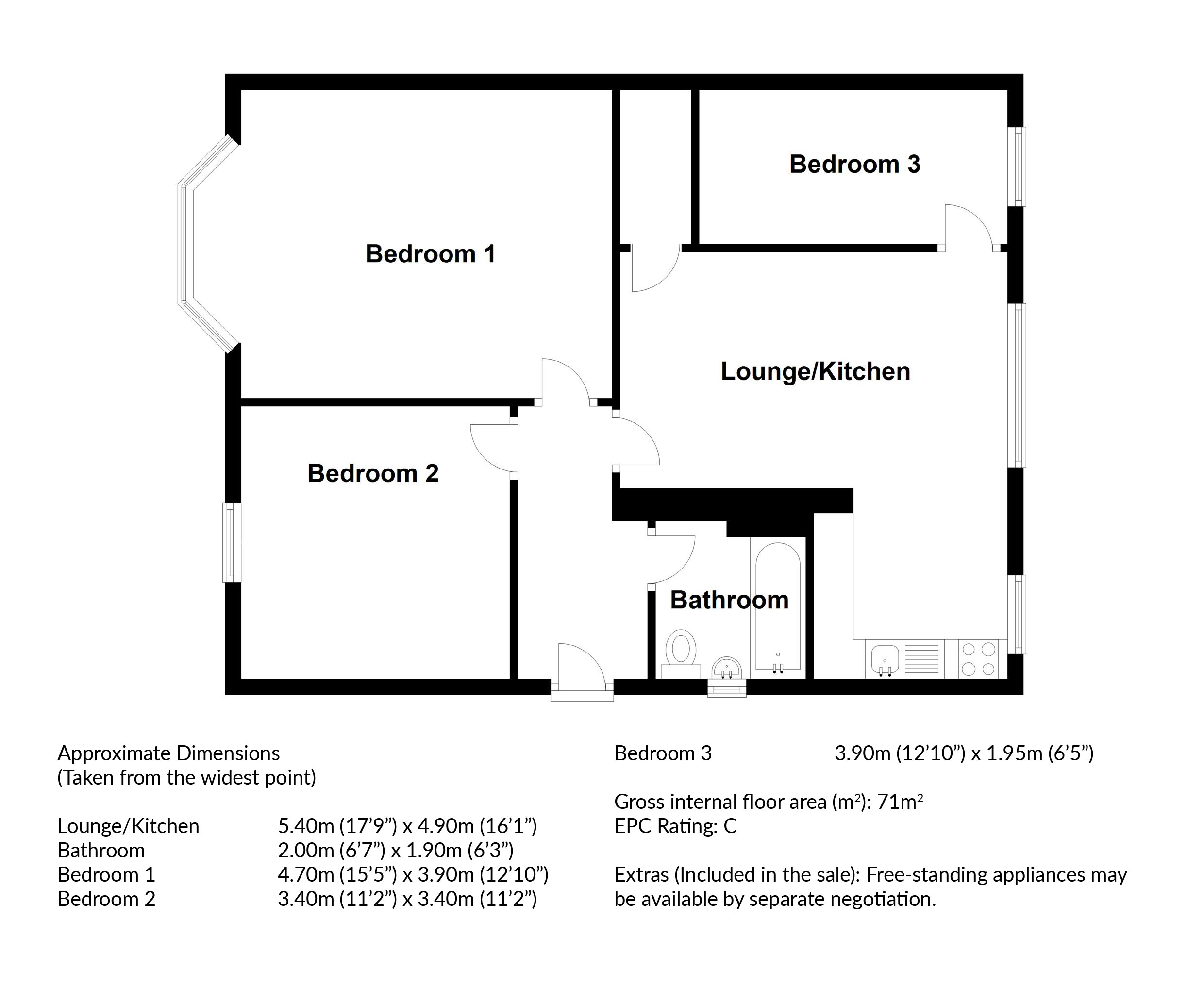 Dorchester Avenue, Glasgow G12, 3 bedroom flat for sale 61107503