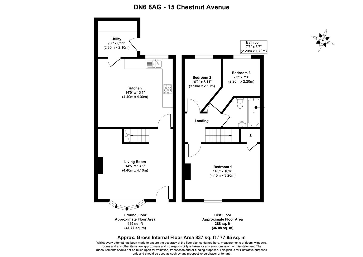 15, Chestnut Avenue, Doncaster floorplan
