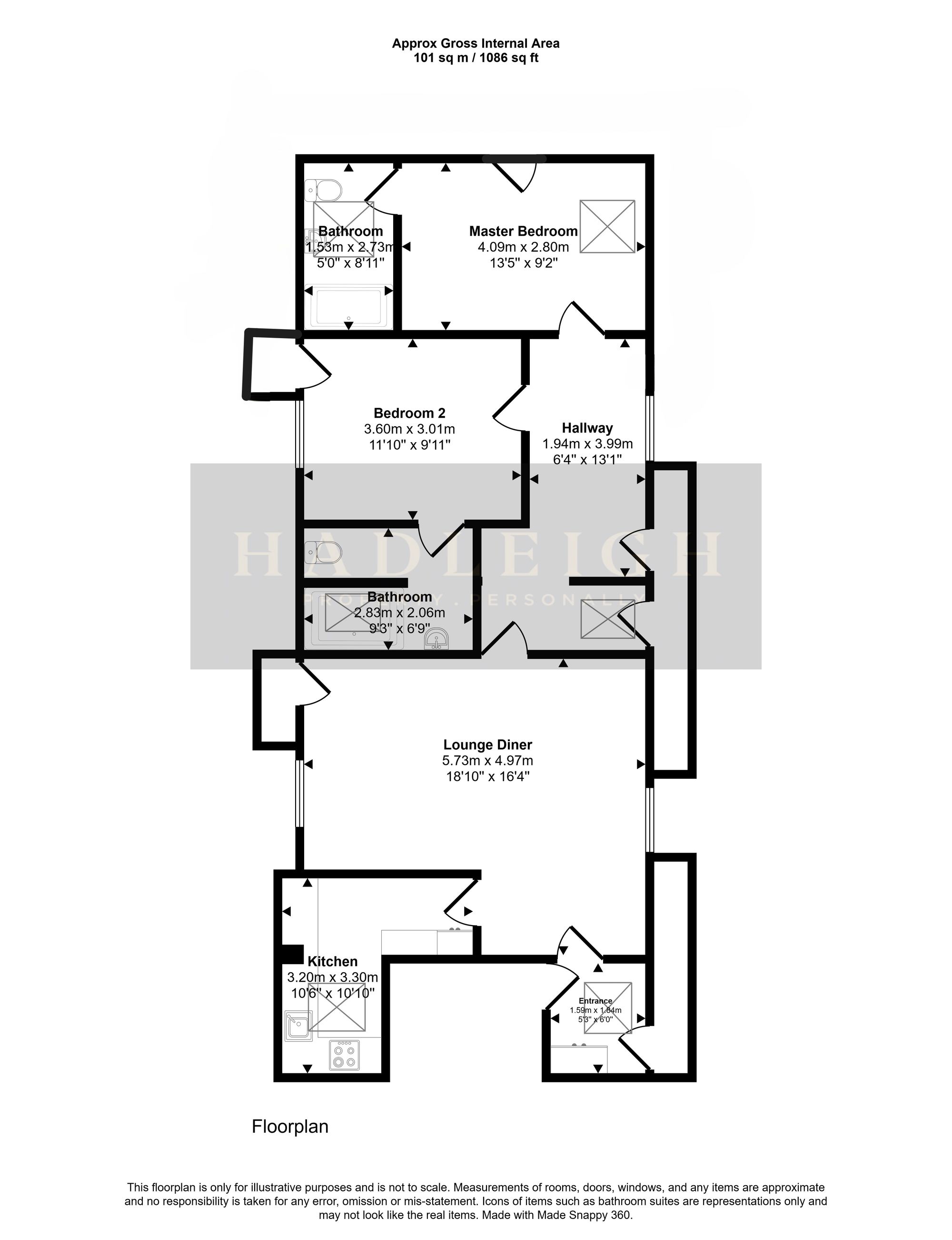 Flat 6, Cheyne Court, Birmingham floorplan