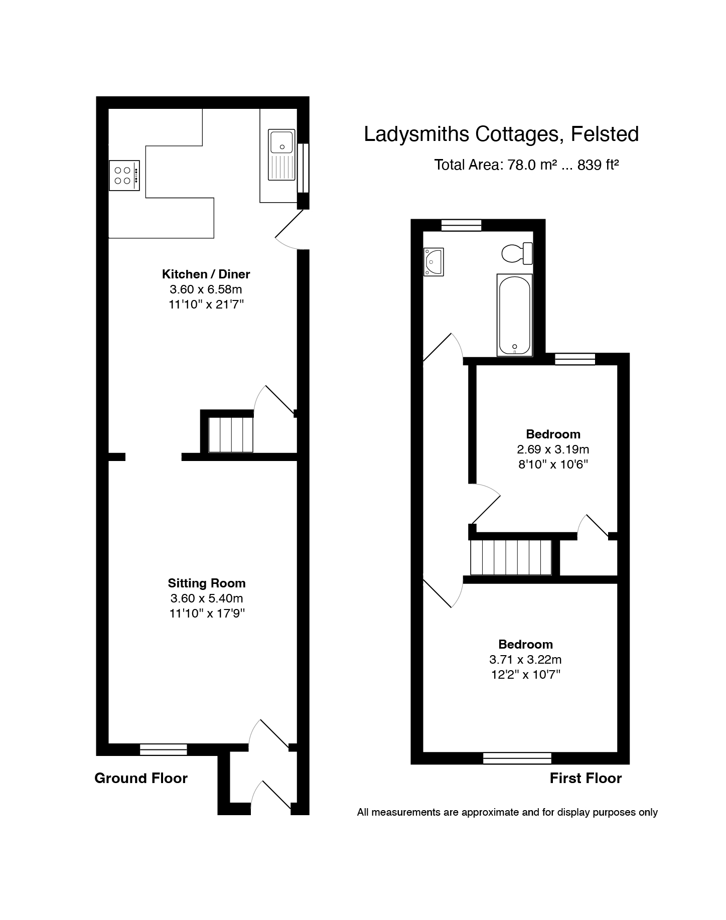4, Causeway End, Felsted floorplan