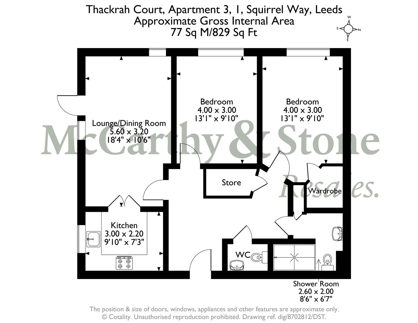 3 Thackrah Court, 1 Squirrel Way, Leeds floorplan