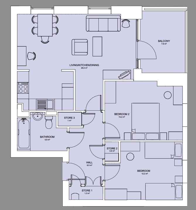 41 Rivers Apartments, Cannon Road, London floorplan