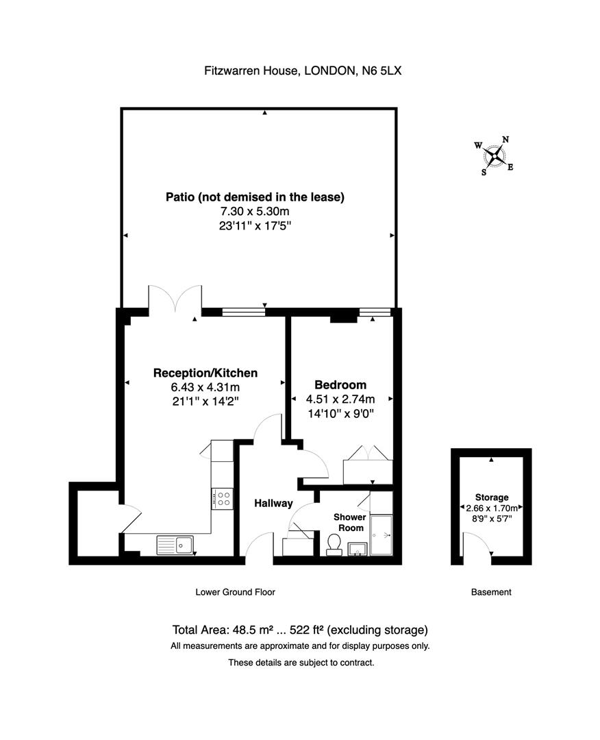 5 Fitzwarren House, 12B, Hornsey Lane, Highgate floorplan