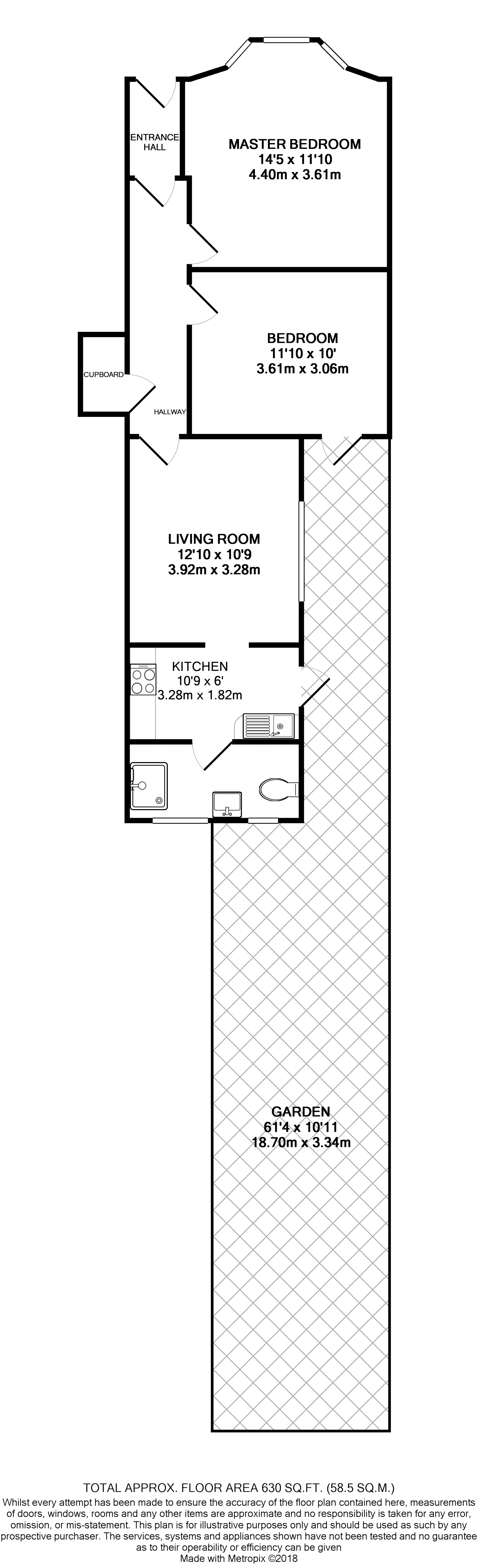 2 Bedrooms Flat to rent in Rutland Gardens, Harringay N4