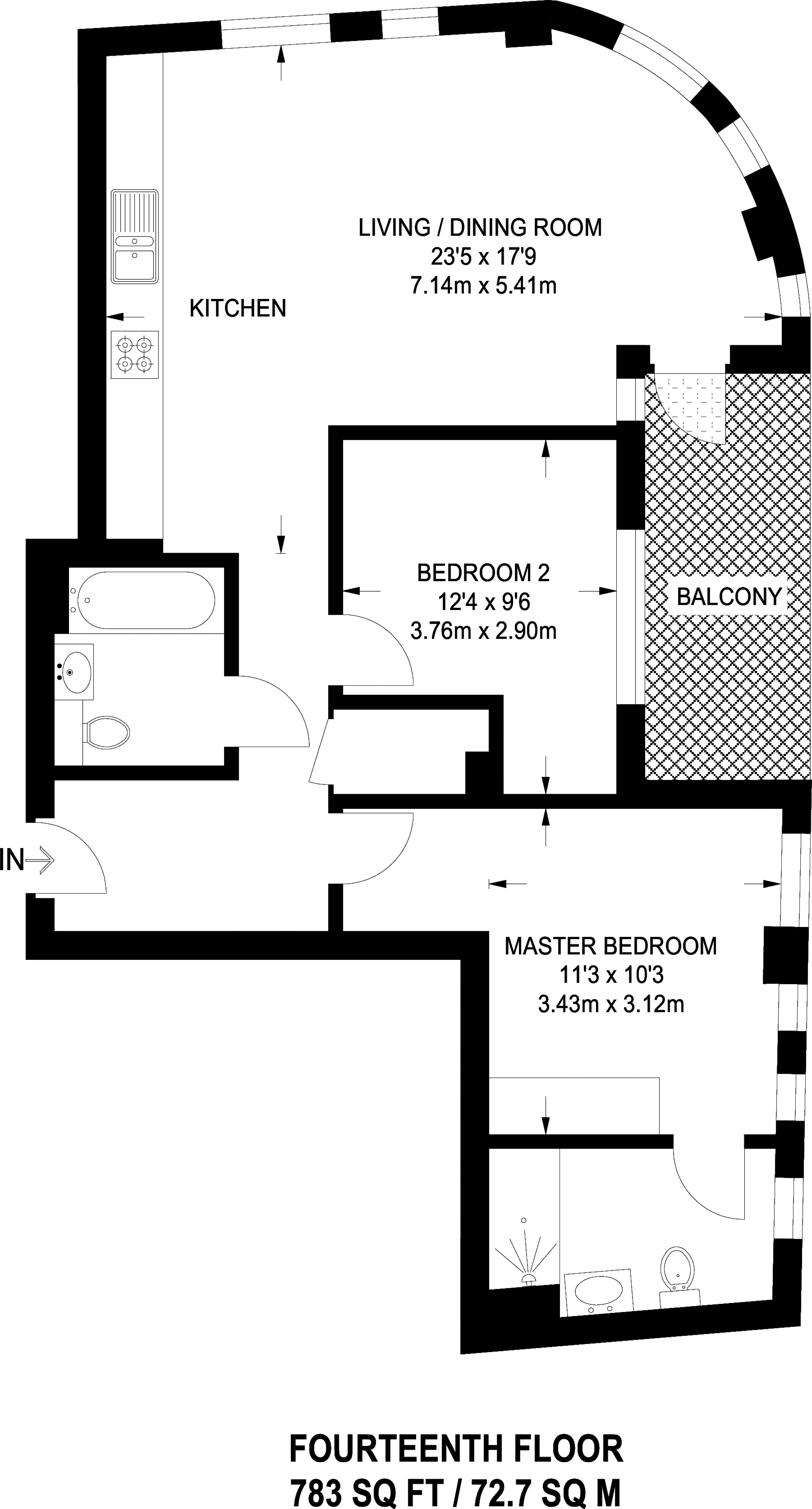 2 Bedrooms Flat to rent in Roosevelt Tower, Canary Wharf E14