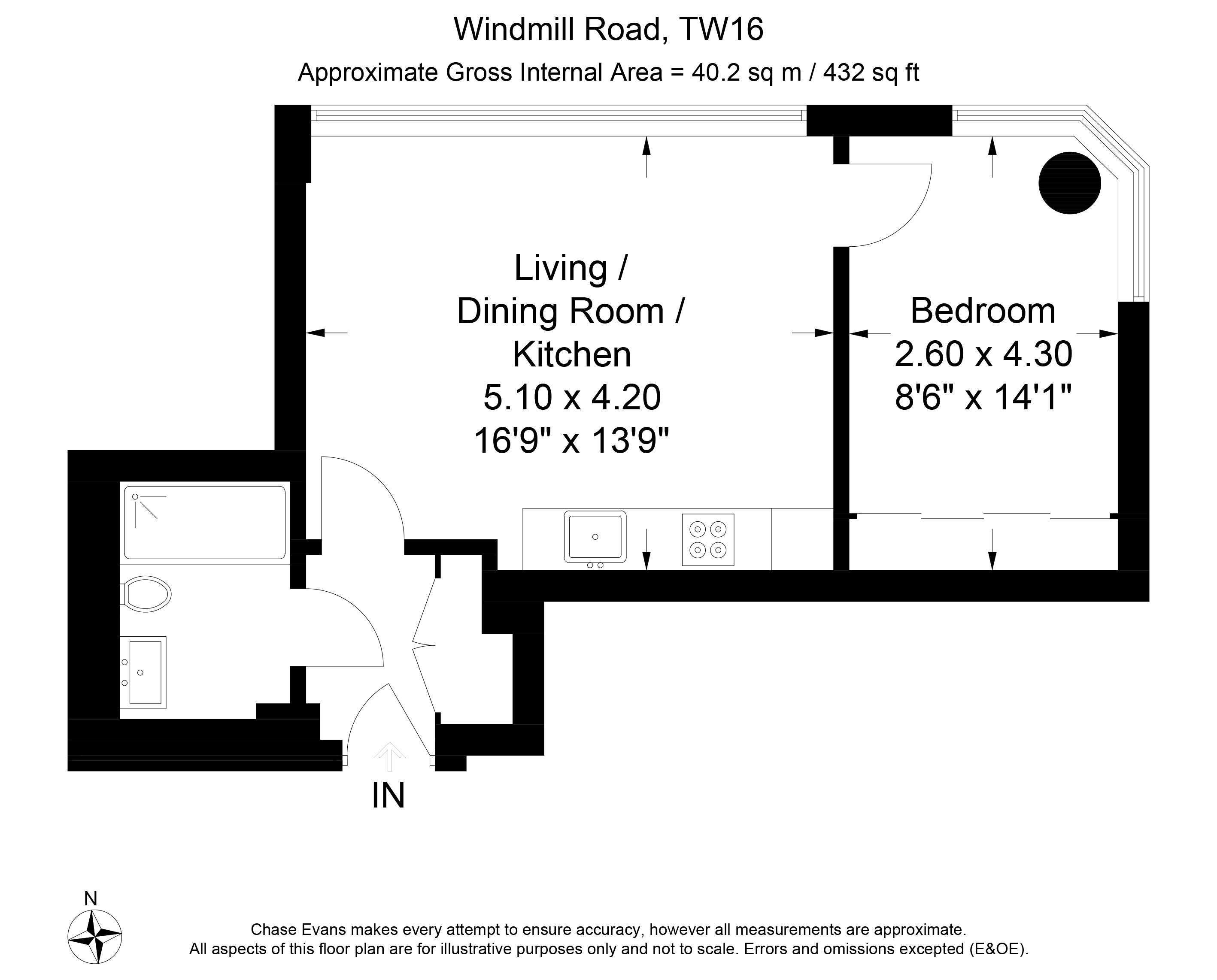 1 Bedrooms Flat to rent in Dolphin House, Windmill Road, Sunbury-On-Thames TW16