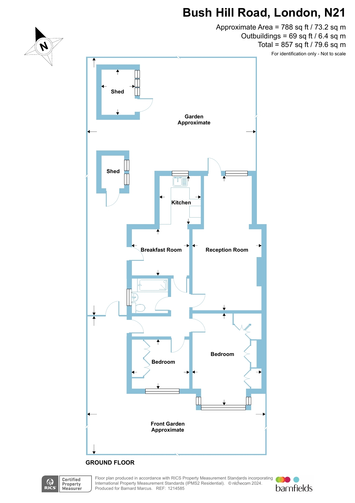Bush Hill Road, London floorplan