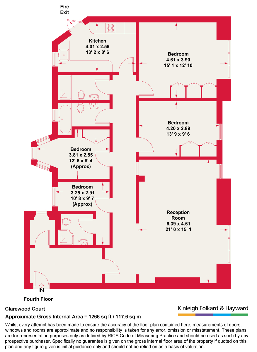 70 Clarewood Court,, Seymour Place, London floorplan