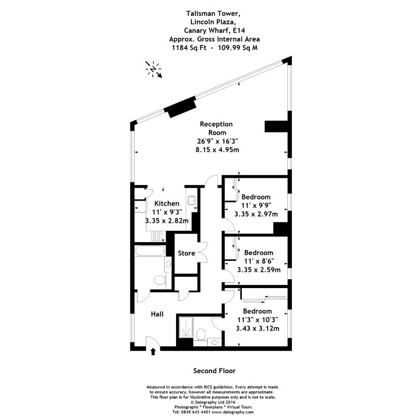 3 Bedrooms Flat to rent in Talisman Tower, Lincoln Plaza, Canary Wharf E14