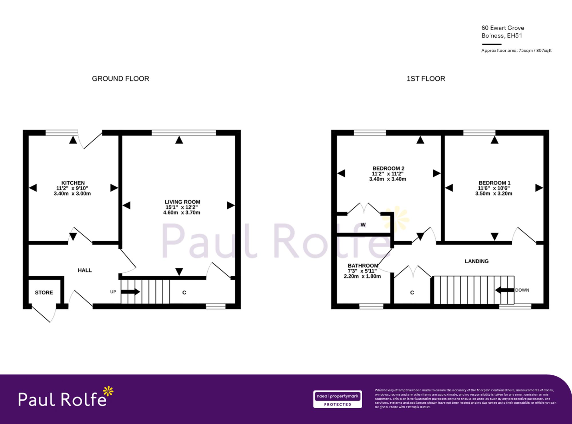 60 Ewart Grove, Bo'ness floorplan