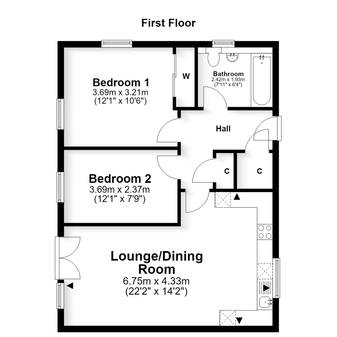 Flat 4, 31, Harris Way, Milton Keynes floorplan