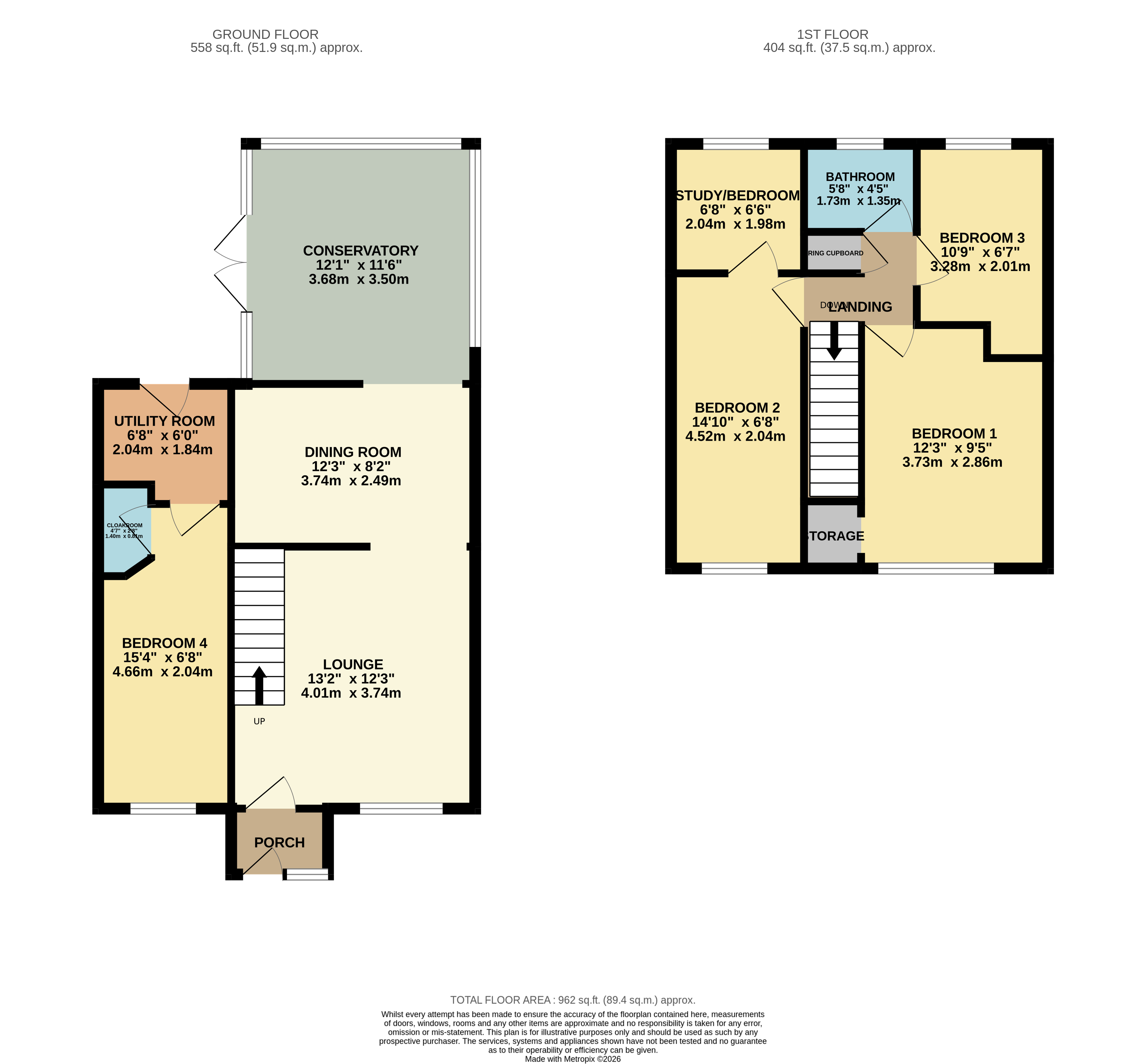 4, Linnet Close, Bedfordshire floorplan