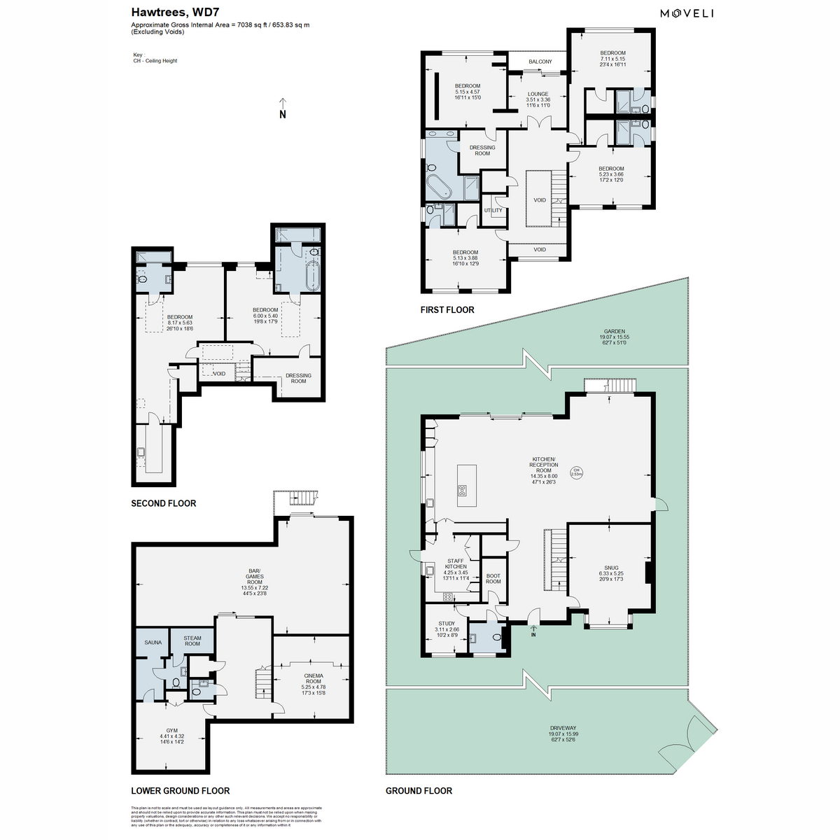 6, Hawtrees, Radlett floorplan