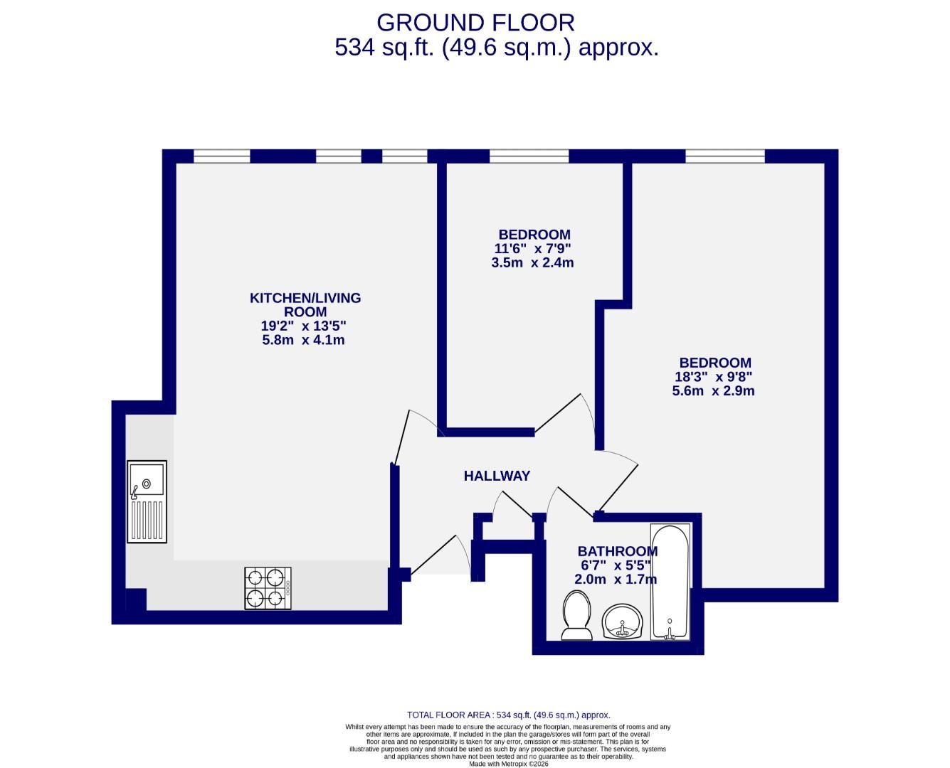 Apartment 2, Janus House, Olympian Court, York floorplan