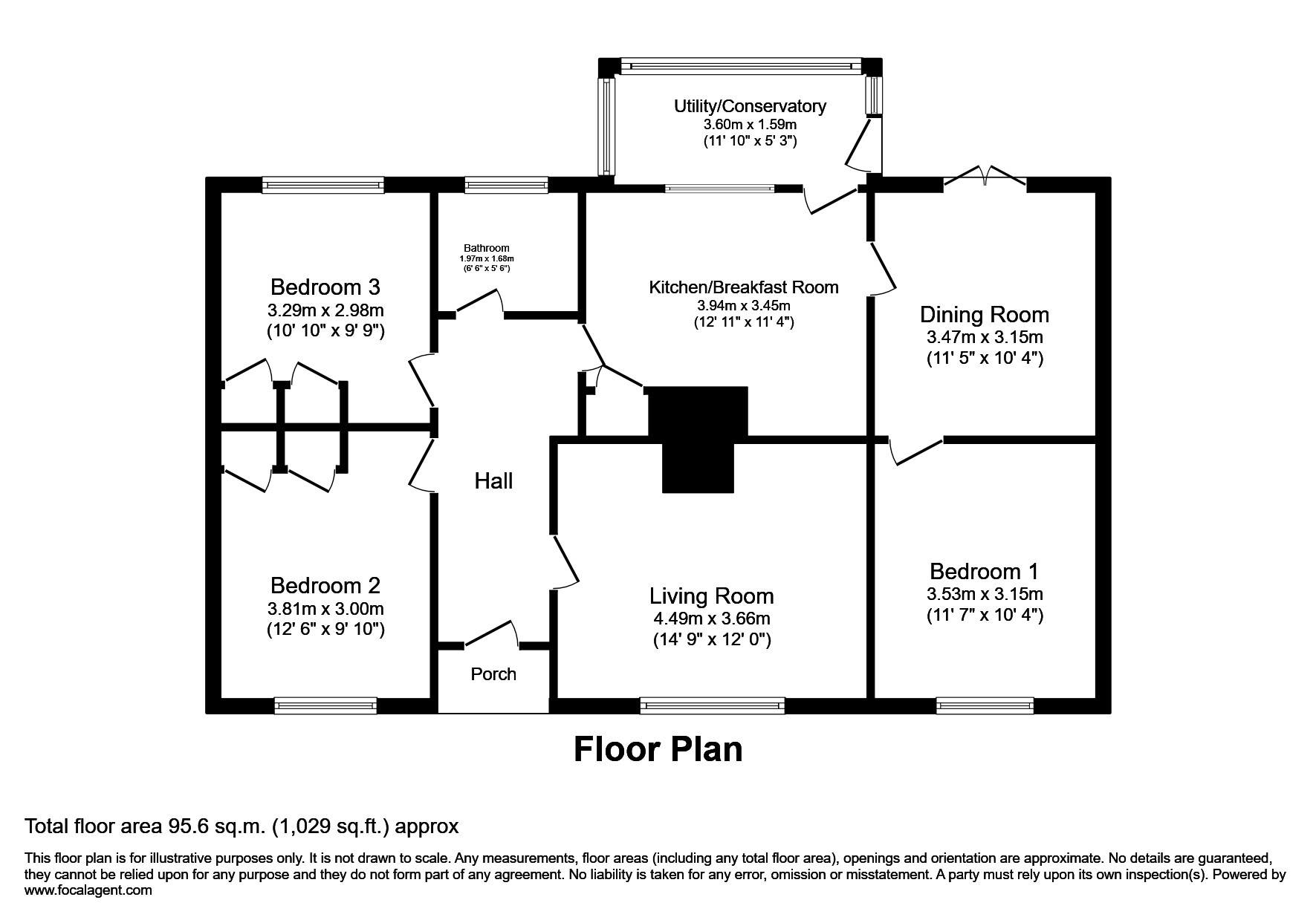 25, Millcroft, Ely floorplan
