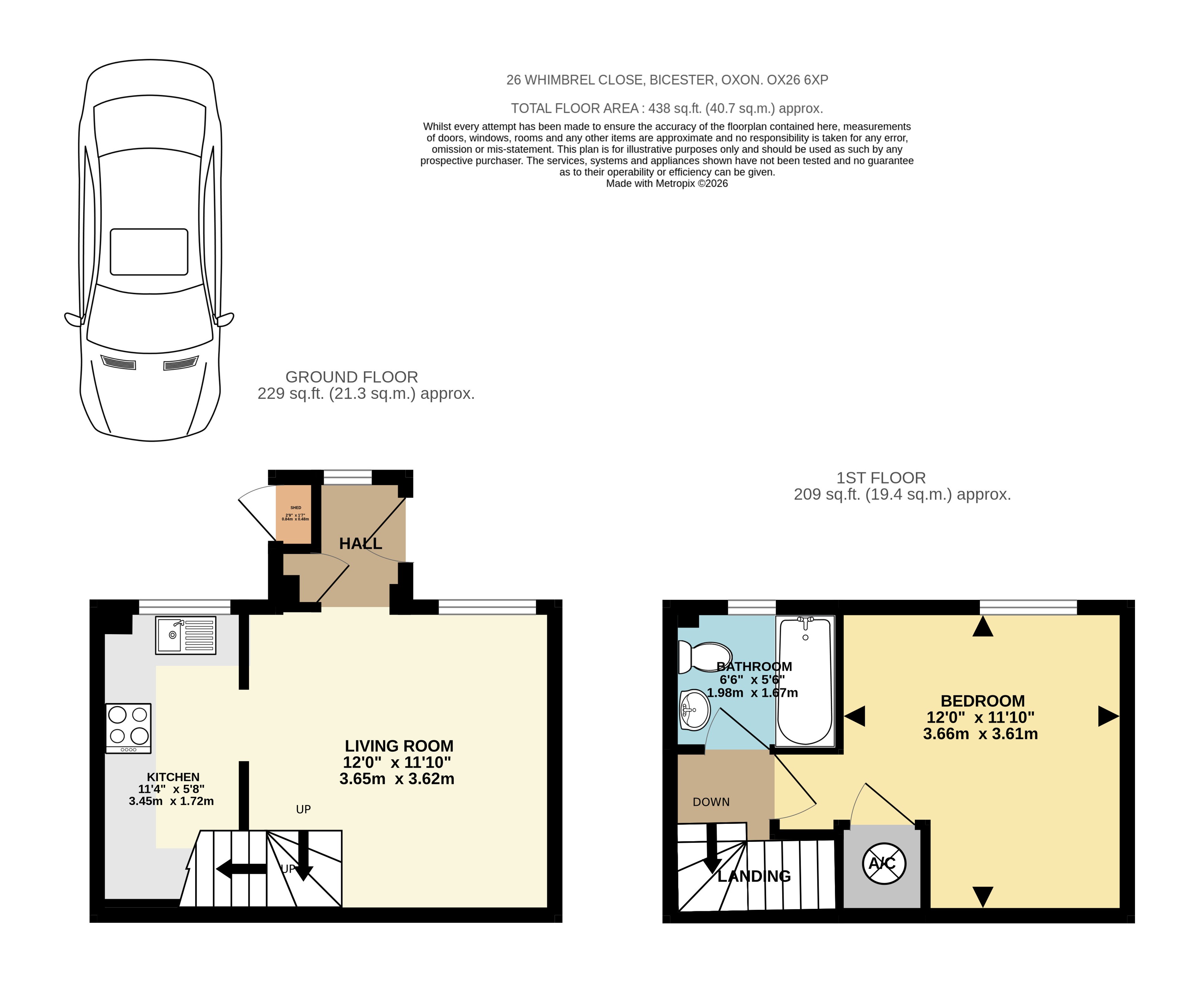 26, Whimbrel Close, Bicester floorplan