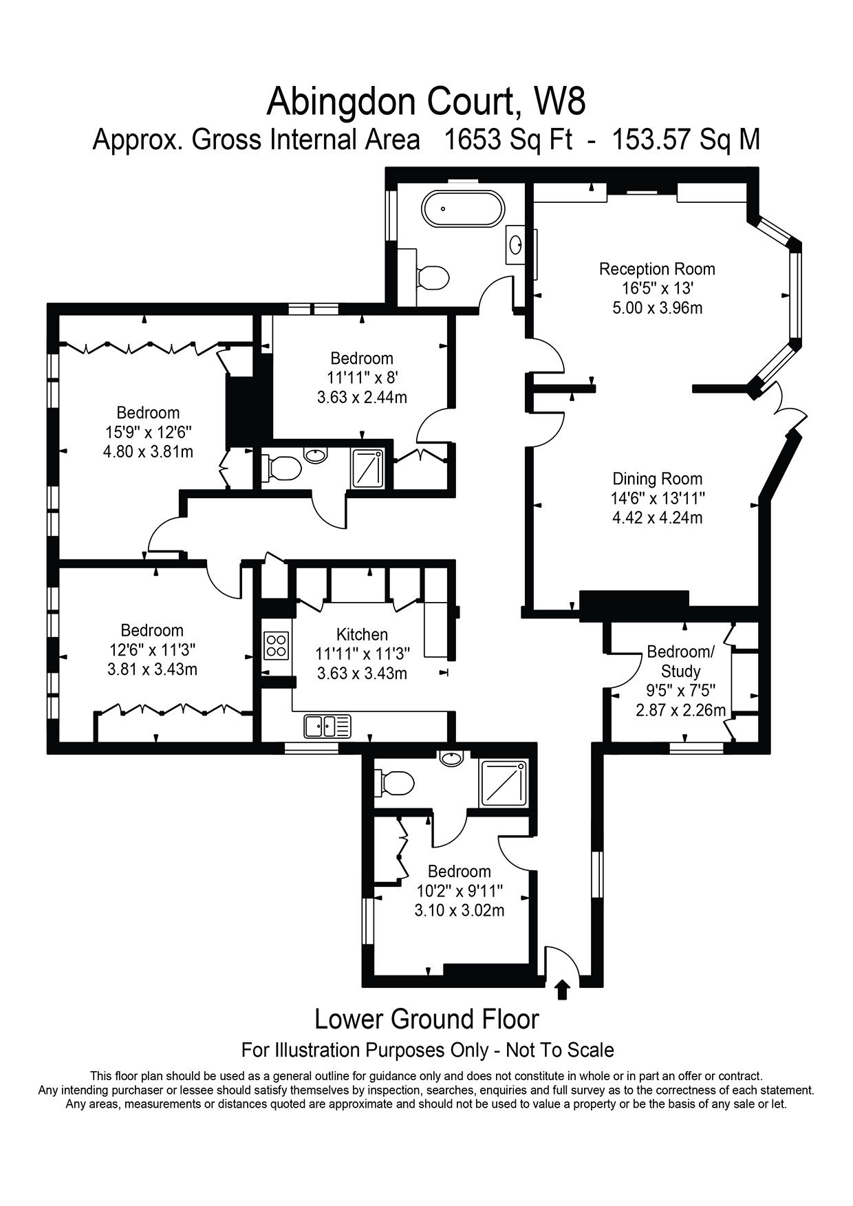 Flat 2, Abingdon Court, London floorplan