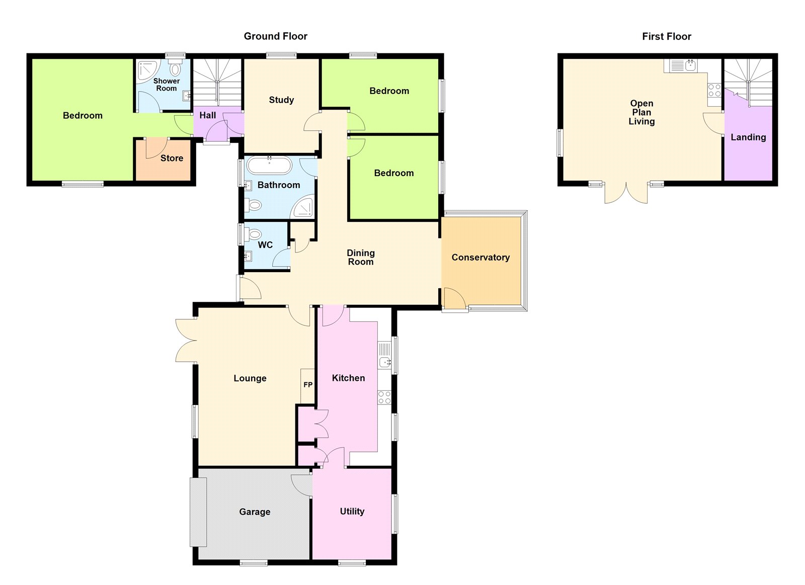 2, Churchill Park, Kilgetty floorplan