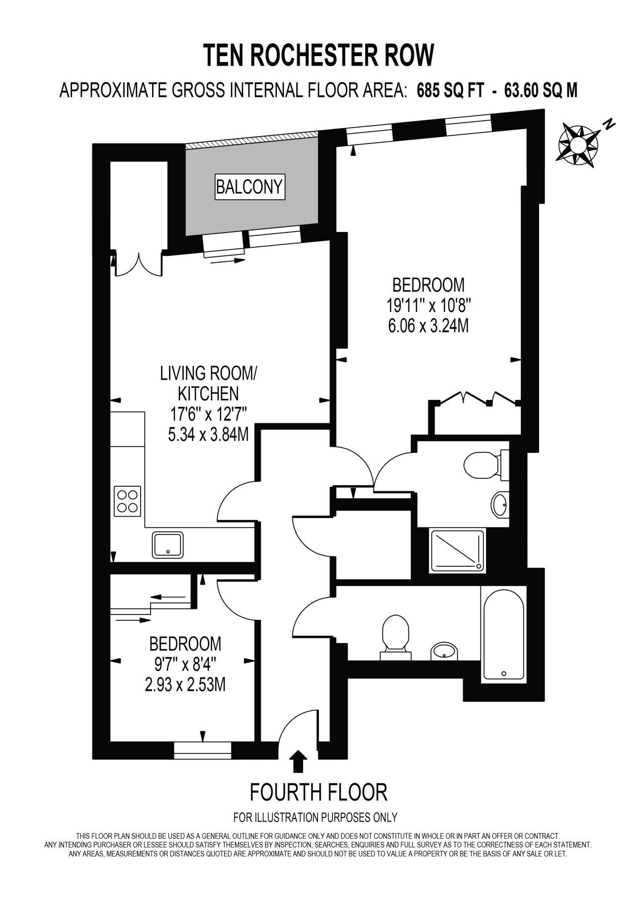 Flat 21, 10, Rochester Row, London floorplan