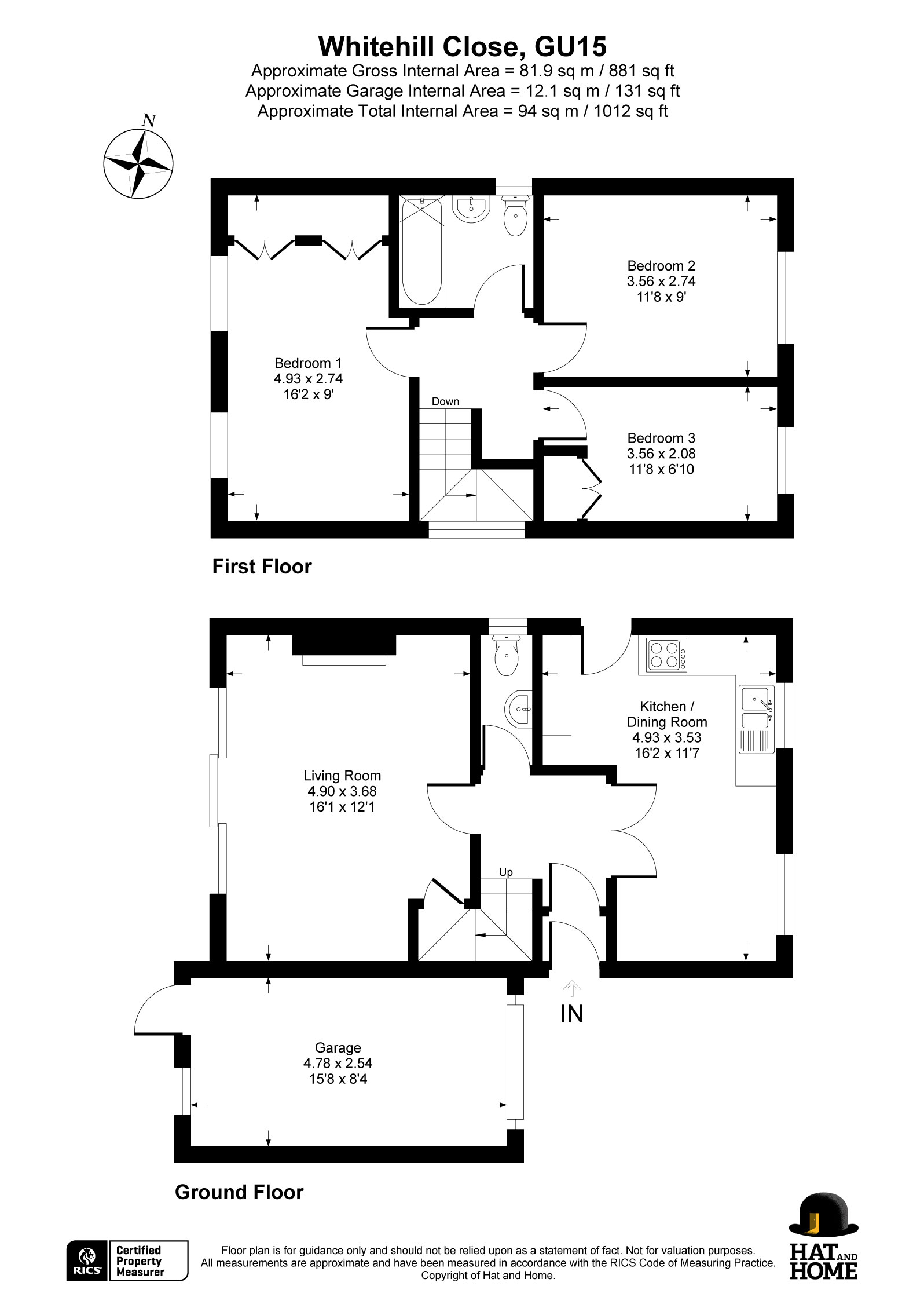 21, Whitehill Close, Surrey floorplan