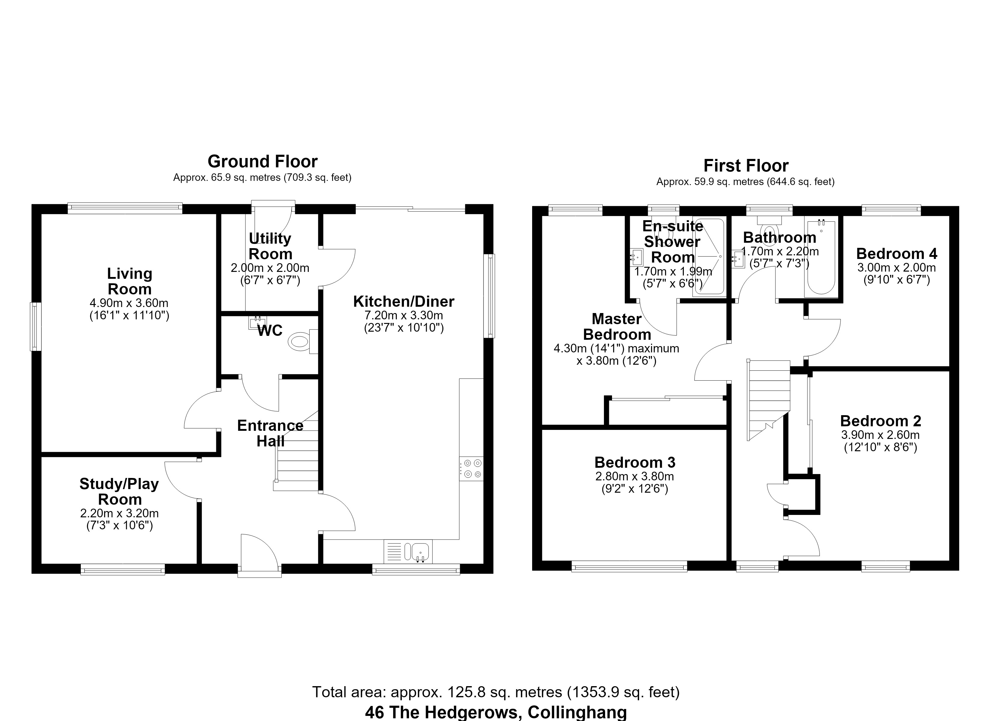 46, The Hedgerows, Newark floorplan