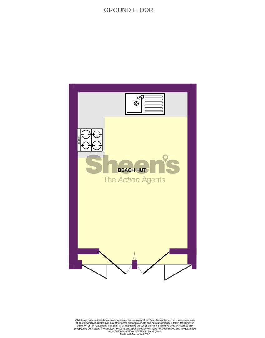 A18 Beach Hut, Marine Parade East, Clacton-On-Sea floorplan