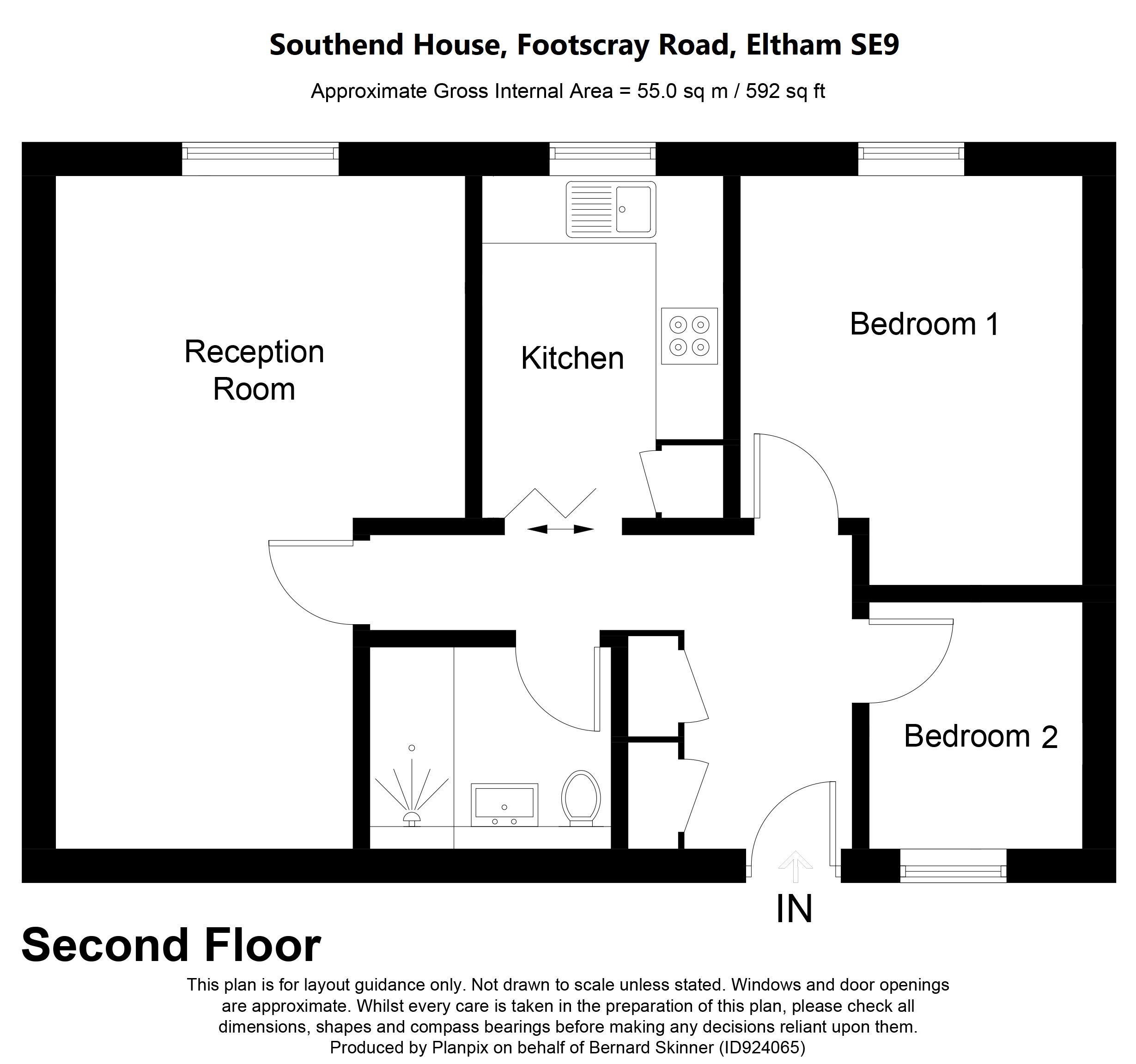 Southend House, Footscray Road, Eltham SE9, 2 bedroom flat for sale