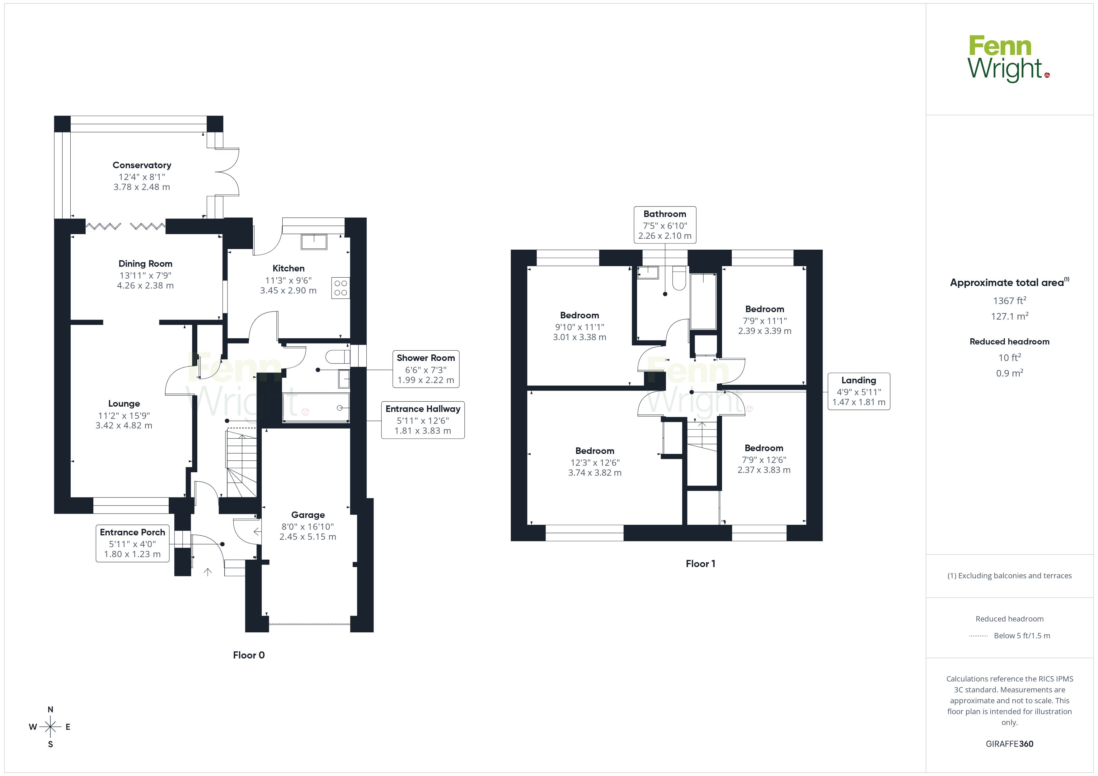23, Ranulph Way, Chelmsford floorplan