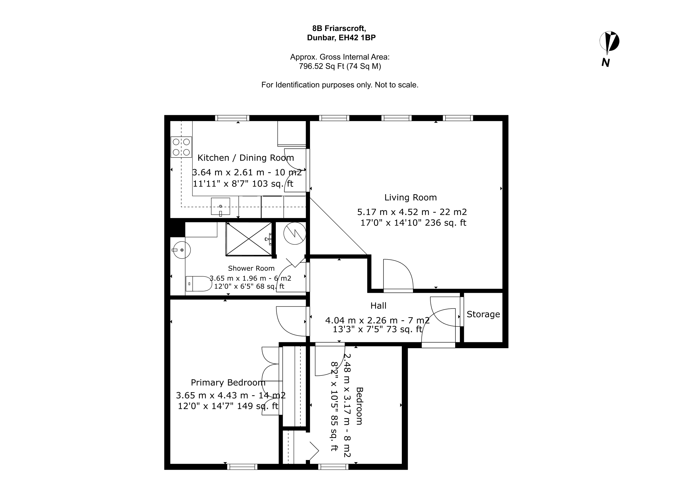8B, Friarscroft, Dunbar, East Lothian floorplan