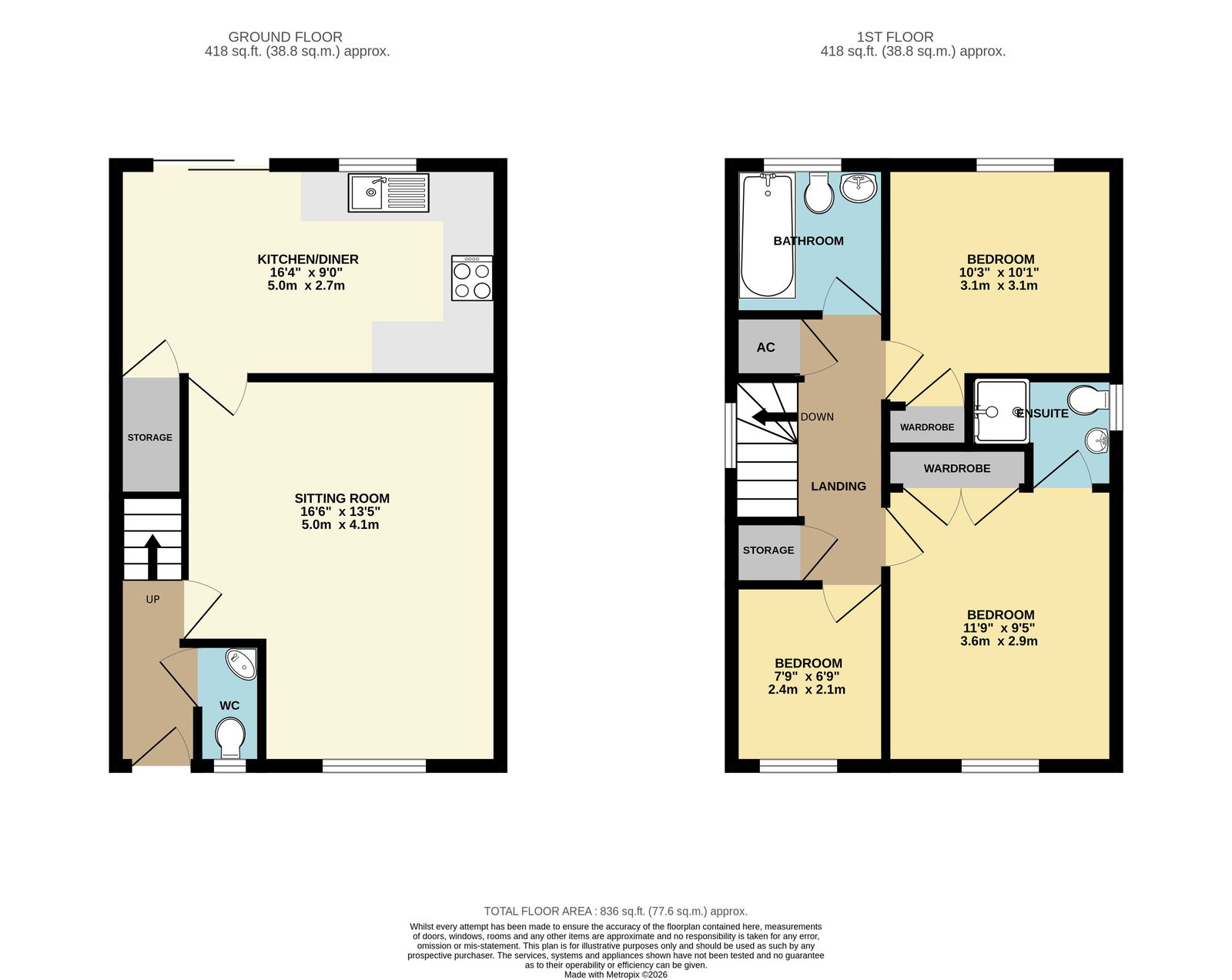 11, Abercrombie Close, Ledbury floorplan