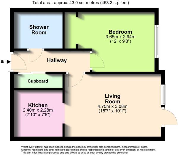 Flat, 9, Amberley Court, Lancing floorplan