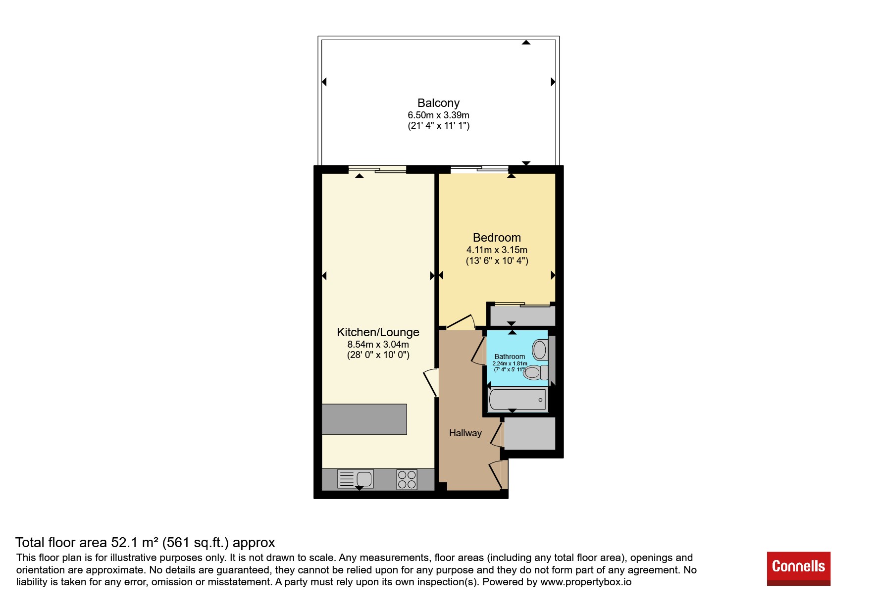 Flat 2, Ronnies Wharf, 6, Lyons Crescent, Tonbridge floorplan