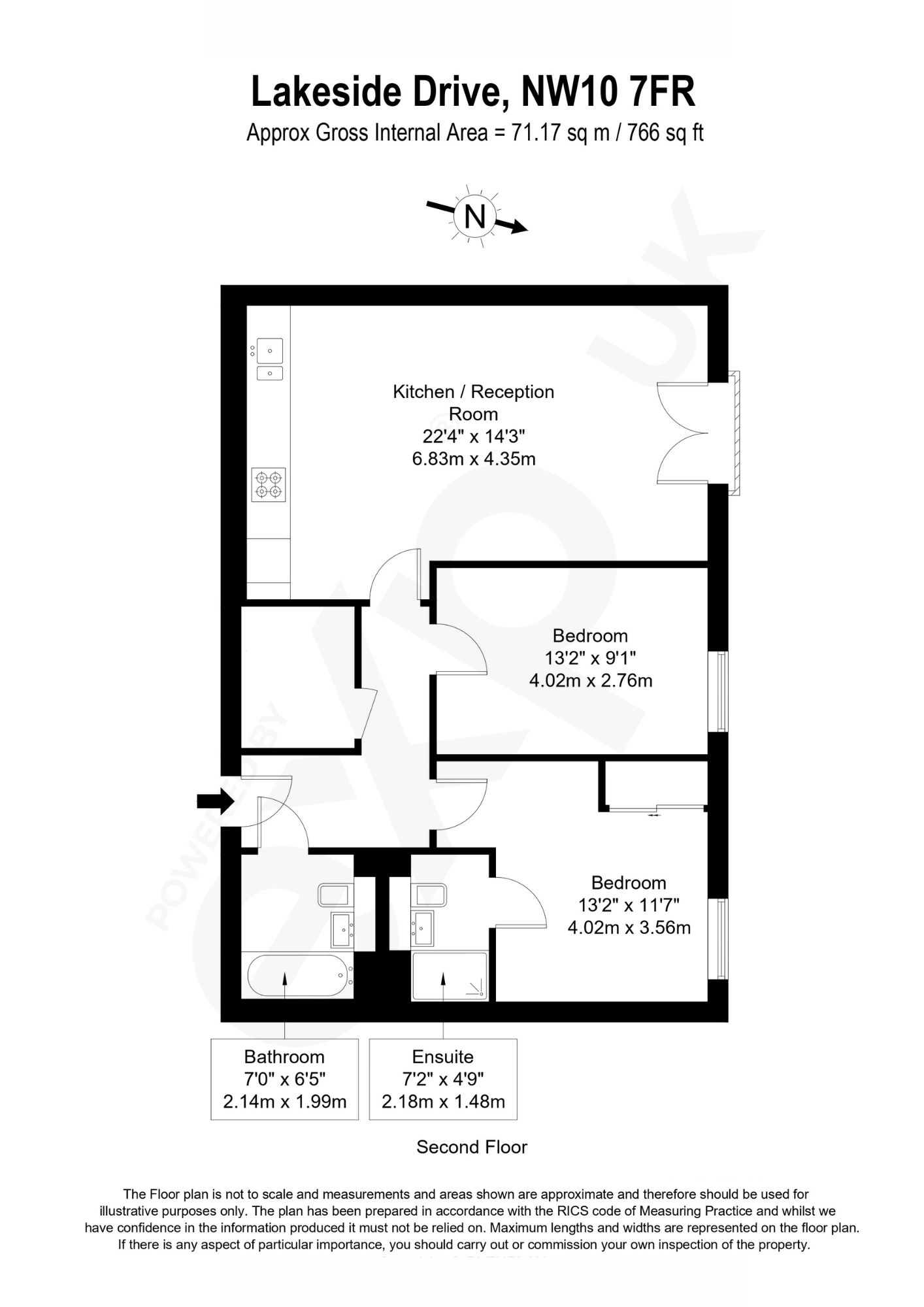 Falcondale Court,Flat 19, Park Royal, London floorplan